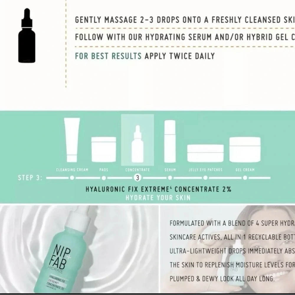 NWB NIP + FAB Hydrate Hyaluronic Fix Extreme Concentrate Extreme